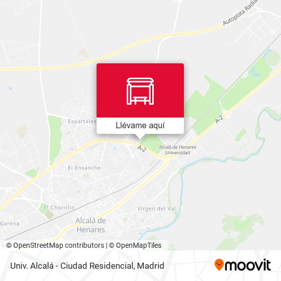 Mapa Univ. Alcalá - Ciudad Residencial