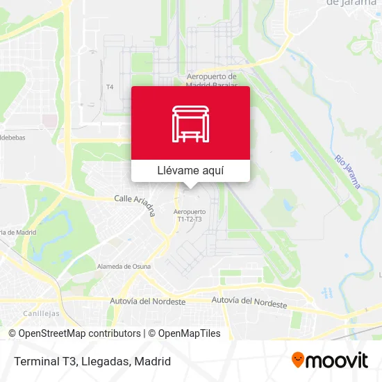 Mapa Terminal T3, Llegadas