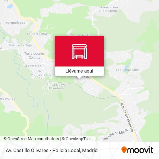 Mapa Av. Castillo Olivares - Policía Local