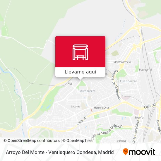 Mapa Arroyo Del Monte - Ventisquero Condesa