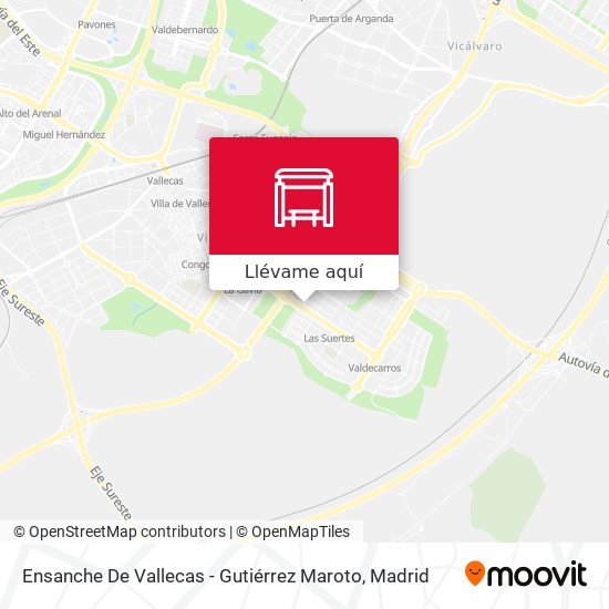 Mapa Ensanche De Vallecas - Gutiérrez Maroto