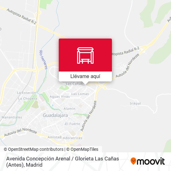 Mapa Avenida Concepción Arenal / Glorieta Las Cañas (Antes)