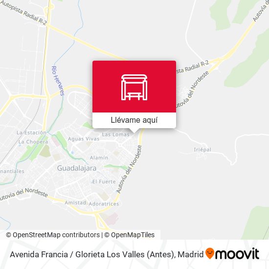 Mapa Avenida Francia / Glorieta Los Valles (Antes)