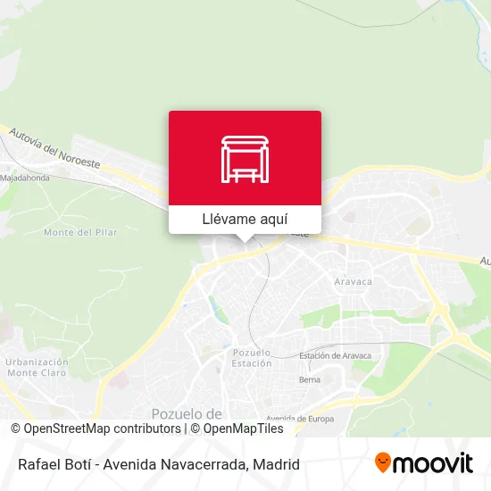 Mapa Rafael Botí - Avenida Navacerrada