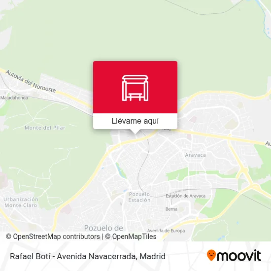 Mapa Rafael Botí - Avenida Navacerrada
