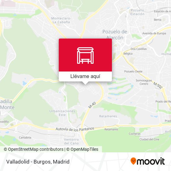 Mapa Valladolid - Burgos