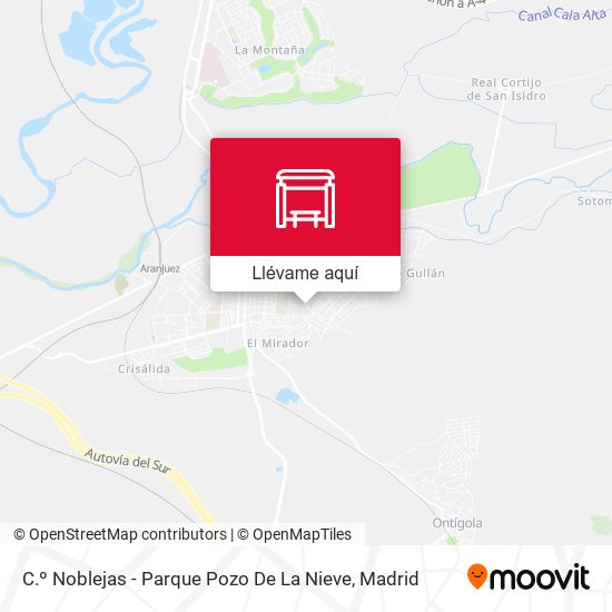 Mapa C.º Noblejas - Parque Pozo De La Nieve