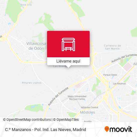 Mapa C.º Manzanos - Pol. Ind. Las Nieves