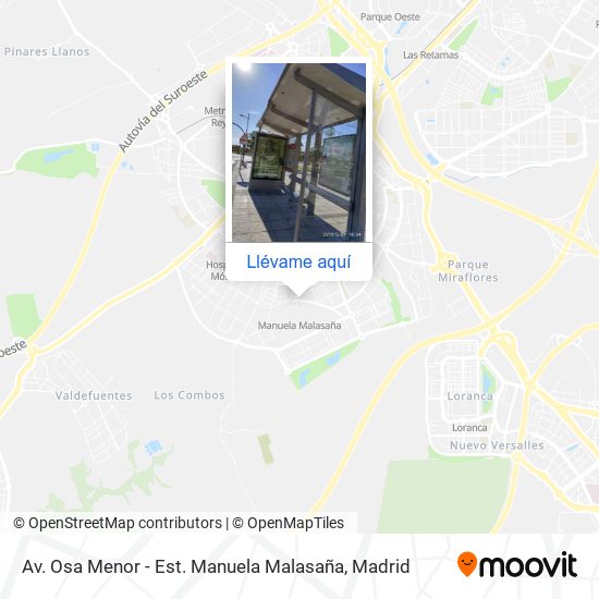 Mapa Av. Osa Menor - Est. Manuela Malasaña