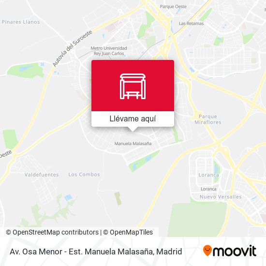 Mapa Av. Osa Menor - Est. Manuela Malasaña