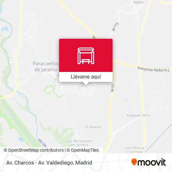 Mapa Av. Charcos - Av. Valdediego