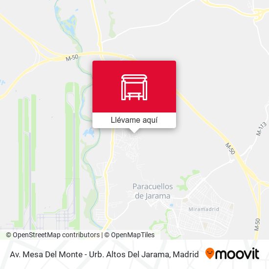 Mapa Av. Mesa Del Monte - Urb. Altos Del Jarama