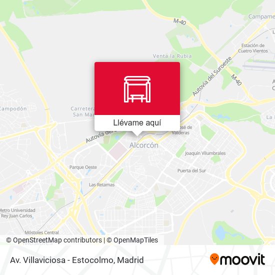 Mapa Av. Villaviciosa - Estocolmo