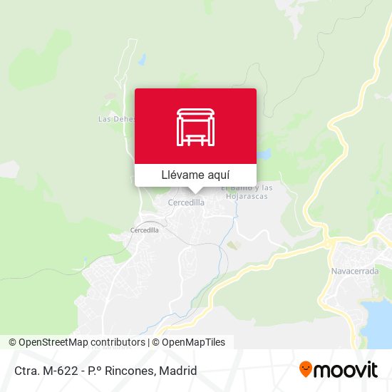 Mapa Ctra. M-622 - P.º Rincones