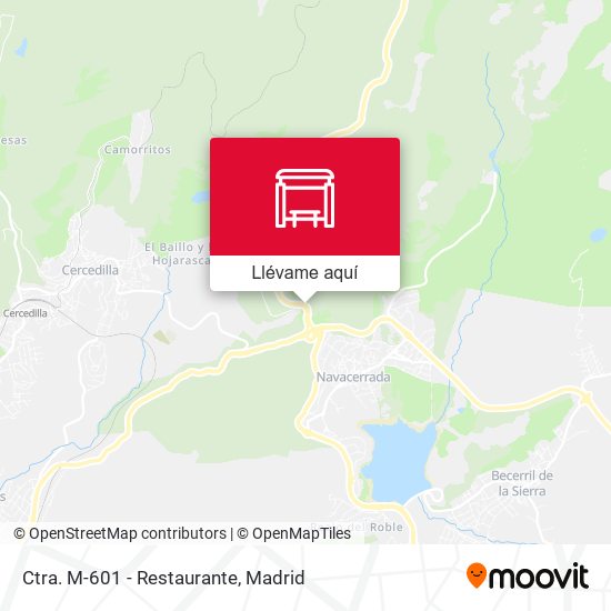 Mapa Ctra. M-601 - Restaurante