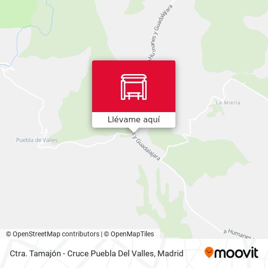 Mapa Ctra. Tamajón - Cruce Puebla Del Valles