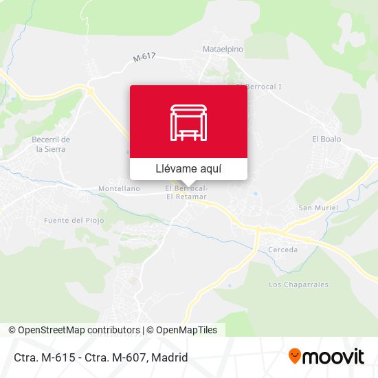 Mapa Ctra. M-615 - Ctra. M-607