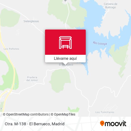 Mapa Ctra. M-138 - El Berrueco