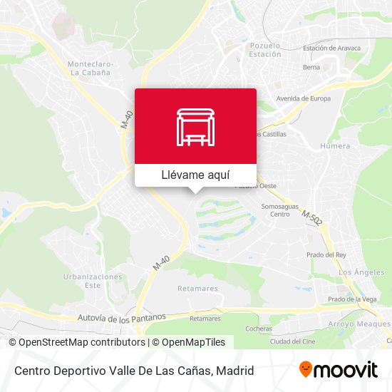 Mapa Centro Deportivo Valle De Las Cañas