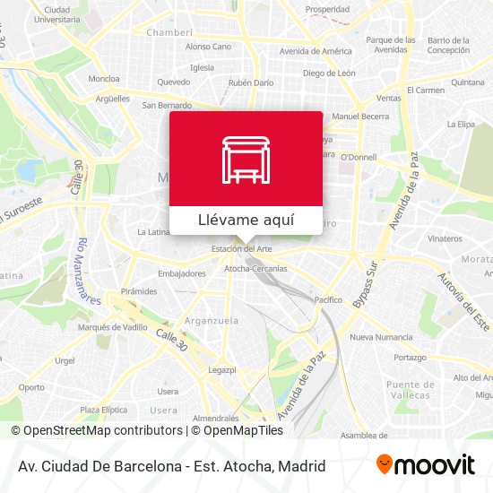 Mapa Av. Ciudad De Barcelona - Est. Atocha