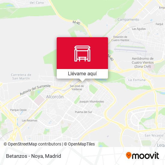 Mapa Betanzos - Noya