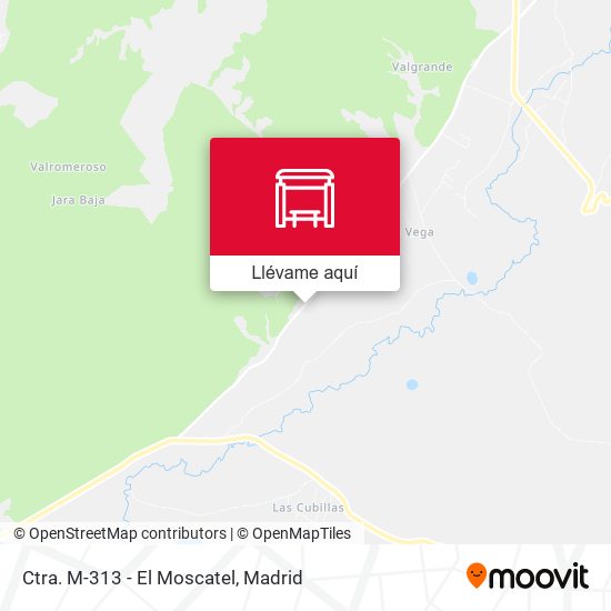 Mapa Ctra. M-313 - El Moscatel