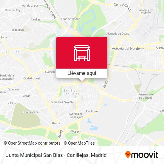 Mapa Junta Municipal San Blas - Canillejas