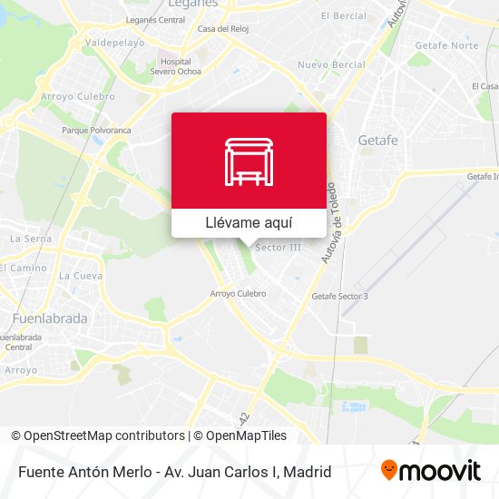 Mapa Fuente Antón Merlo - Av. Juan Carlos I