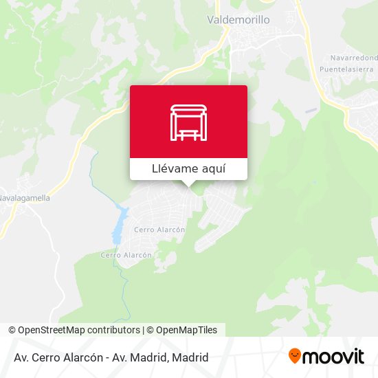 Mapa Av. Cerro Alarcón - Av. Madrid