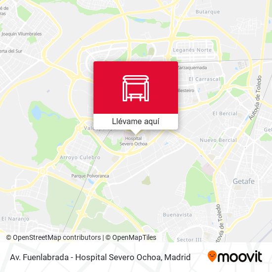 Mapa Av. Fuenlabrada - Hospital Severo Ochoa