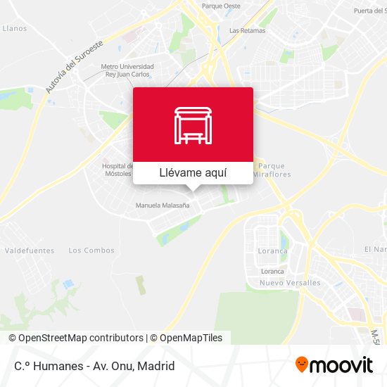 Mapa C.º Humanes - Av. Onu