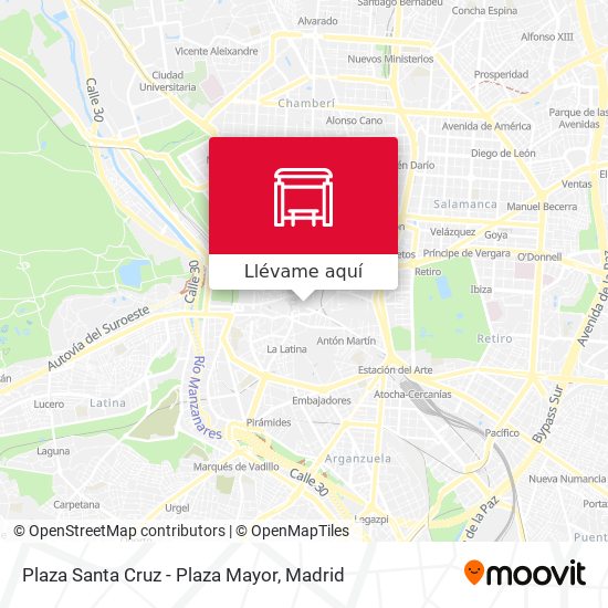 Mapa Plaza Santa Cruz - Plaza Mayor