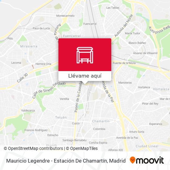 Mapa Mauricio Legendre - Estación De Chamartín