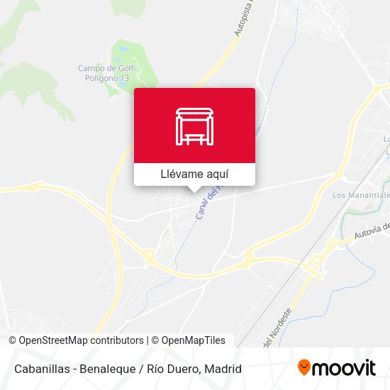 Mapa Cabanillas - Benaleque / Río Duero