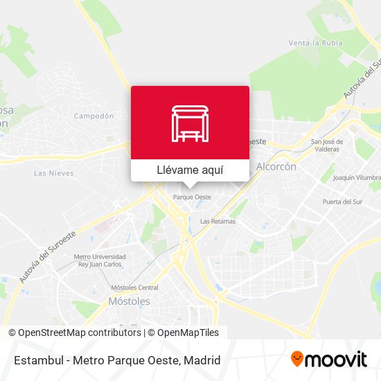 Mapa Estambul - Metro Parque Oeste