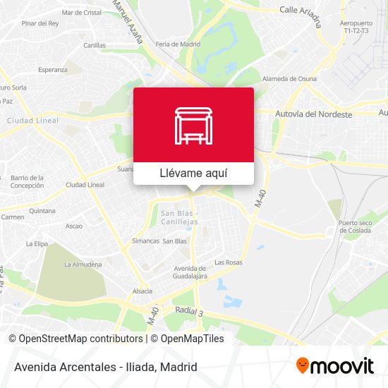 Mapa Avenida Arcentales - Iliada