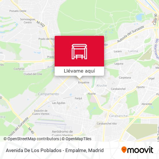 Mapa Avenida De Los Poblados - Empalme