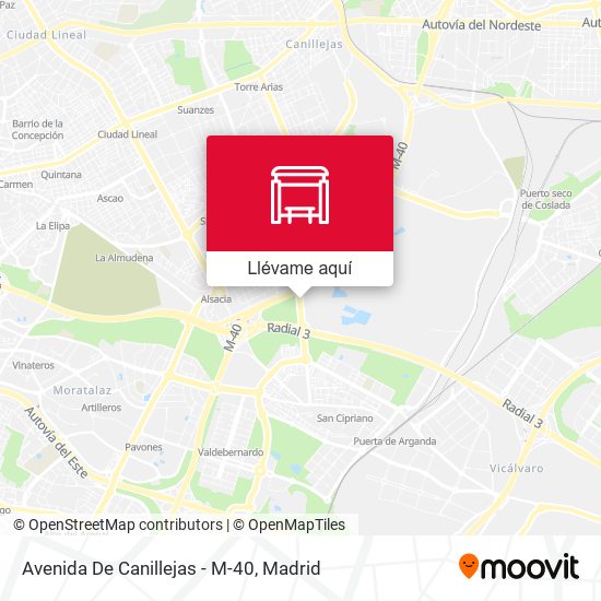Mapa Avenida De Canillejas - M-40