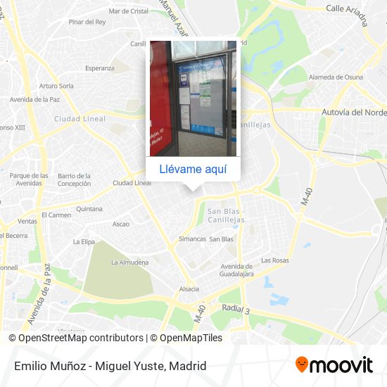 Mapa Emilio Muñoz - Miguel Yuste