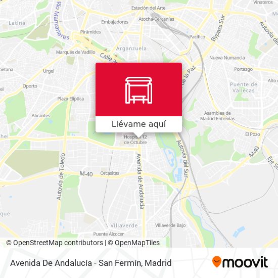 Mapa Avenida De Andalucía - San Fermín