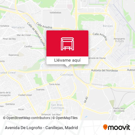 Mapa Avenida De Logroño - Canillejas