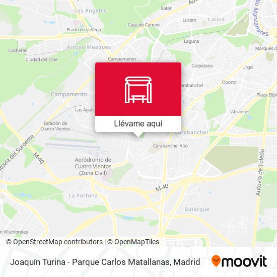 Mapa Joaquín Turina - Parque Carlos Matallanas