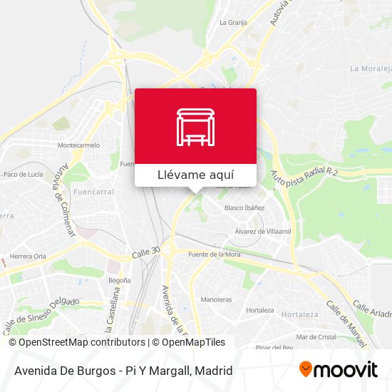 Mapa Avenida De Burgos - Pi Y Margall