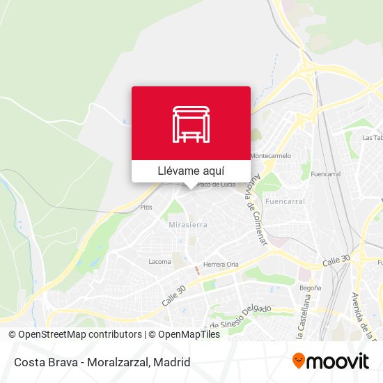Mapa Costa Brava - Moralzarzal