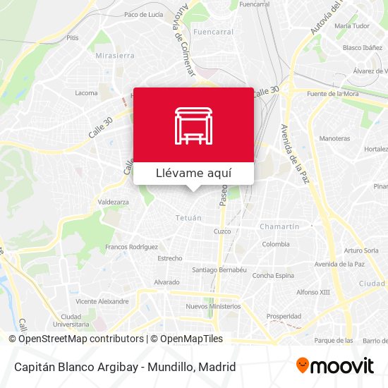Mapa Capitán Blanco Argibay - Mundillo