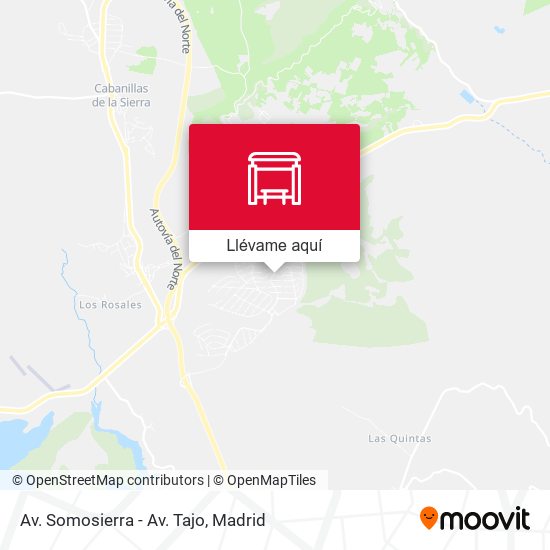 Mapa Av. Somosierra - Av. Tajo