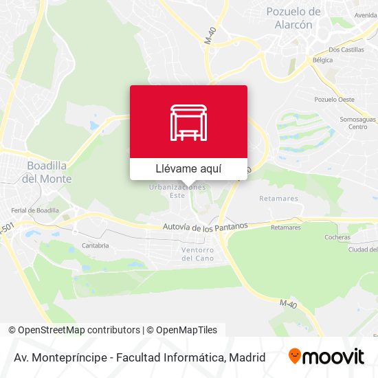 Mapa Av. Montepríncipe - Facultad Informática