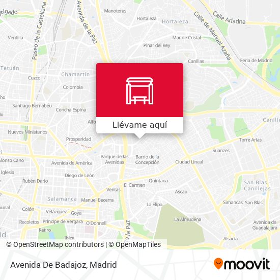 Mapa Avenida De Badajoz