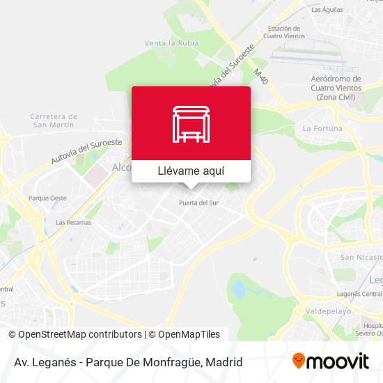 Mapa Av. Leganés - Parque De Monfragüe