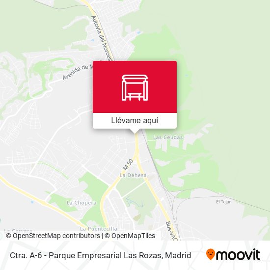 Mapa Ctra. A-6 - Parque Empresarial Las Rozas
